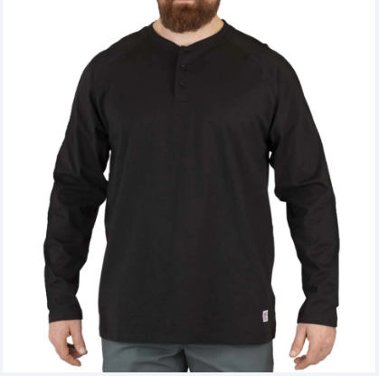 BIG BILL® Heavyweight Long Sleeve Henley T-shirt - CK15