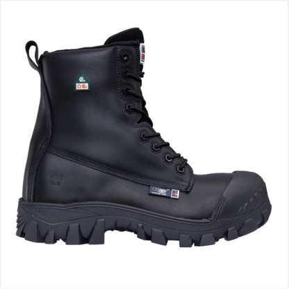 Big Bill® Traction 4X4 Waterproof 8" Metal Free Work Boots - Black - BB6014