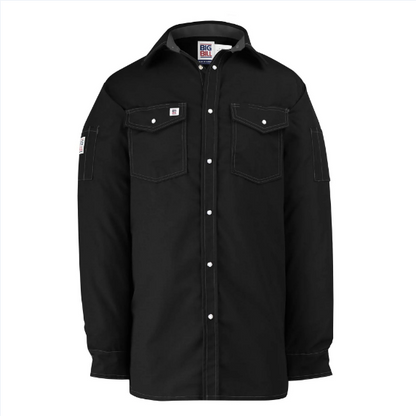 BIG BILL® Ripstop Long-Sleeve Snap Front Work Shirt - Black - 247RS