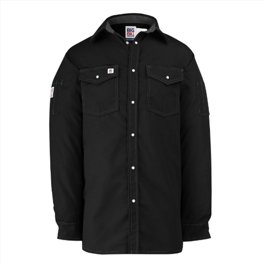 BIG BILL® Ripstop Long-Sleeve Snap Front Work Shirt - Black - 247RS