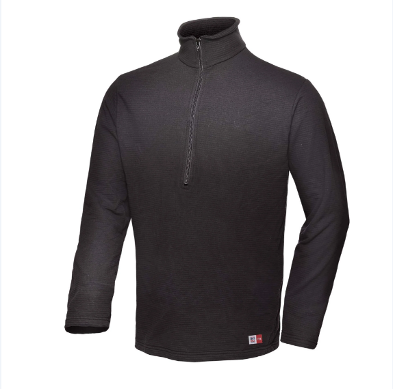BIG BILL® Flame Resistant Quarter-Zip Sweatshirt - Black - DW29PS11