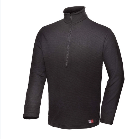 BIG BILL® Flame Resistant Quarter-Zip Sweatshirt - Black - DW29PS11