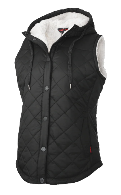 TOUGH DUCK WOMEN’S QUILTED SHERPA-LINED VEST - WV10