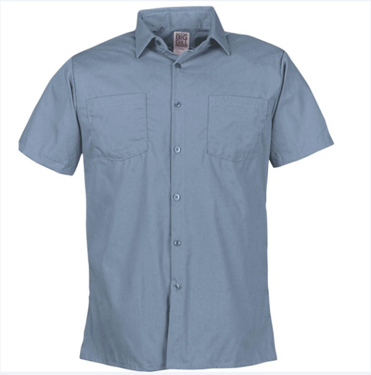 BIG BILL® Lightweight Poplin Short-Sleeve Industrial Work Shirt - 130