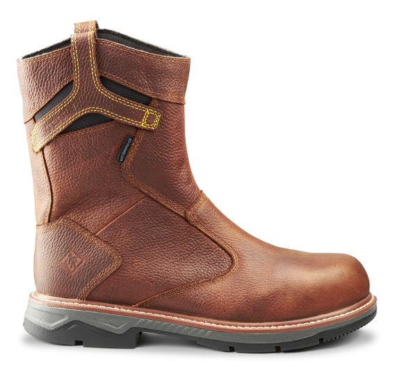Men's Terra Patton Wellington Waterproof Aluminum Toe Pull-On Safety Work Boot - 4TCBBK/B4TCBBN