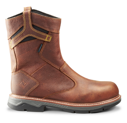 Men's Terra Patton Wellington Waterproof Aluminum Toe Pull-On Safety Work Boot - 4TCBBK/B4TCBBN