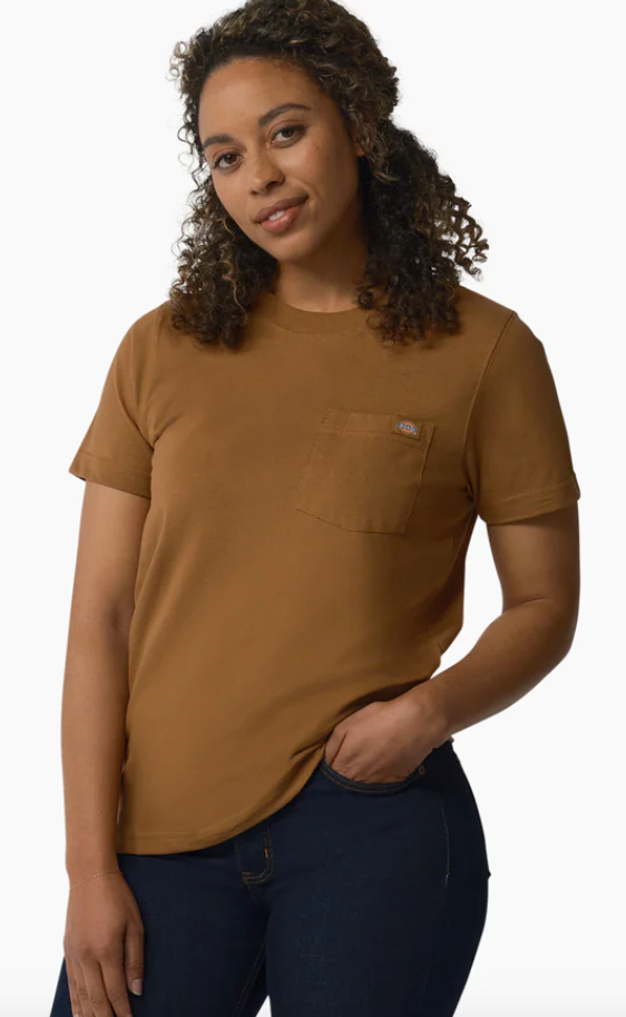 Dickies Women's Heavyweight Short Sleeve Pocket T-Shirt