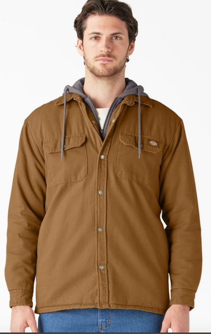 Dickies Water Repellent Duck Hooded Shirt Jacket