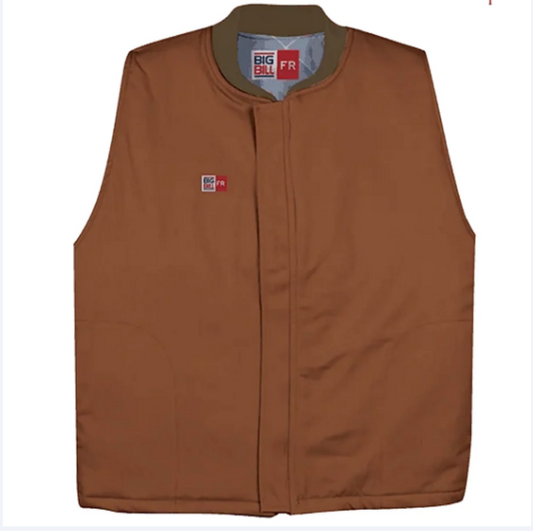 Big Bill® Lined Flame Resistant Insulator Vest - Brown - L647USD