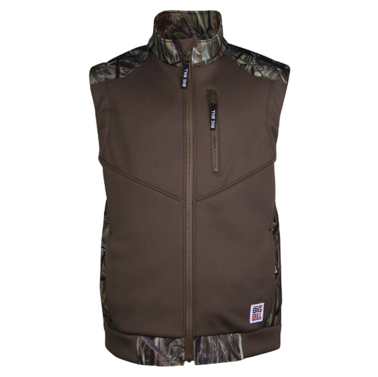 BIG BILL® Softshell Fleece Vest - Cattail Camo - BBVTC
