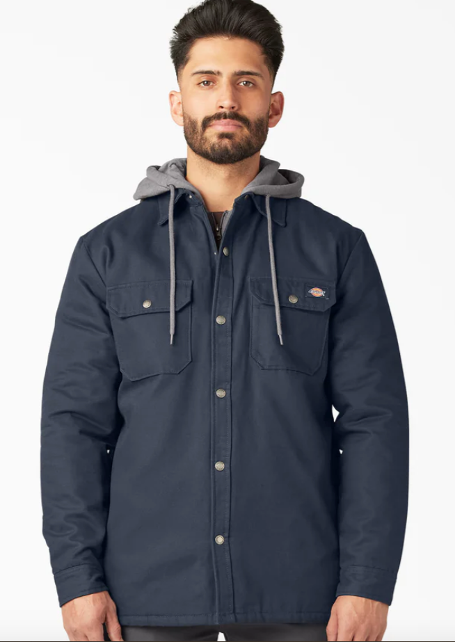 Dickies Water Repellent Duck Hooded Shirt Jacket