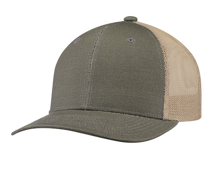 AJM International Duck Canvas / Polyester Mesh Cap - 8D017M