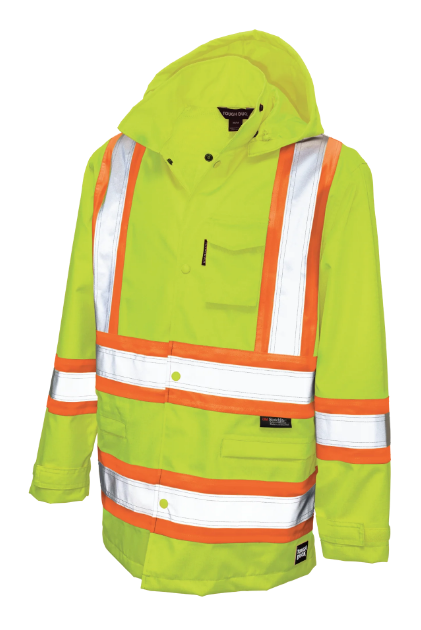 TOUGH DUCK RIPSTOP SAFETY RAIN JACKET -  S372