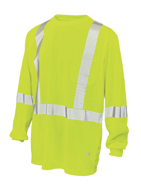 TOUGH DUCK POLYESTER JERSEY LONG-SLEEVE SAFETY T-SHIRT - ST22