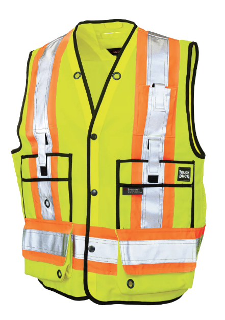 TOUGH DUCK POLY TWILL SURVEYOR SAFETY VEST - S313