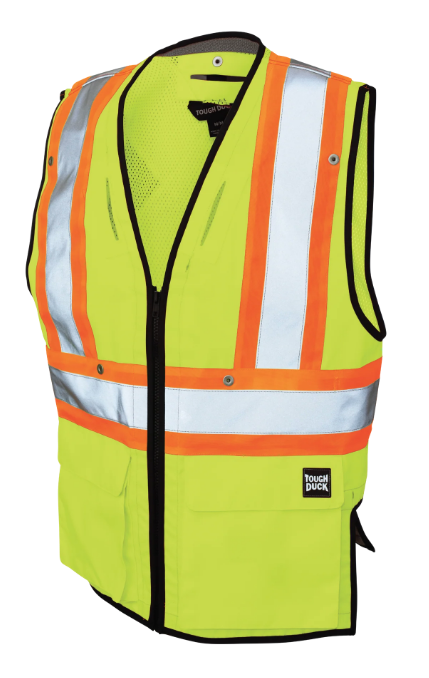 TOUGH DUCK POLY TWILL HARNESS-COMPATIBLE SAFETY VEST -  SV09