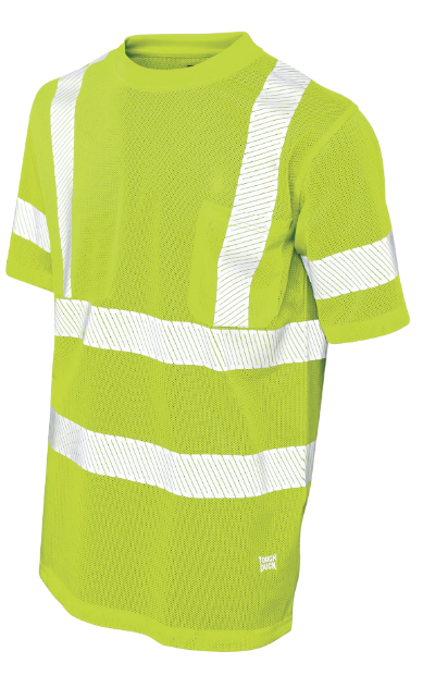 TOUGH DUCK MICRO MESH SHORT-SLEEVE SAFETY T-SHIRT WITH POCKET - ST07
