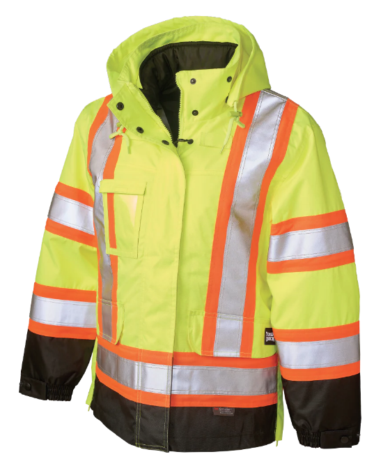 TOUGH DUCK WOMEN'S POLY OXFORD 5-IN-1 SAFETY JACKET - SJ46
