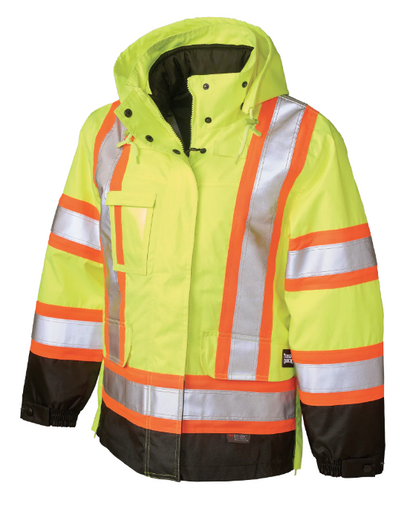 TOUGH DUCK WOMEN'S POLY OXFORD 5-IN-1 SAFETY JACKET - SJ46