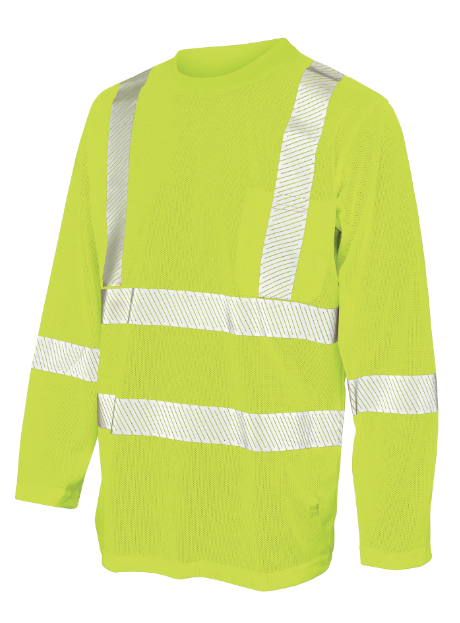 TOUGH DUCK MICRO MESH LONG-SLEEVE SAFETY T-SHIRT WITH POCKET - ST08