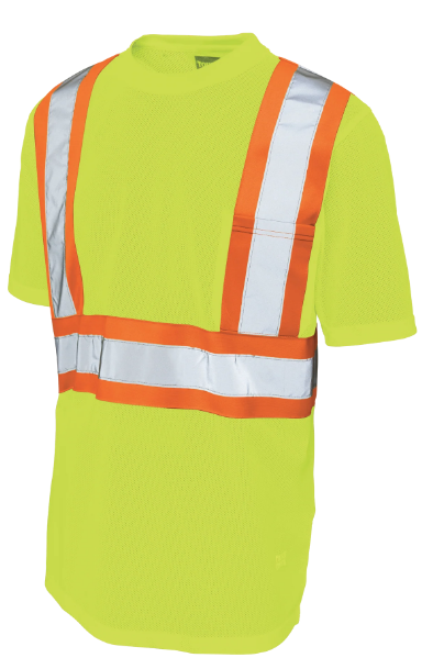 TOUGH DUCK MICRO MESH SHORT-SLEEVE SAFETY T-SHIRT WITH POCKET - S392