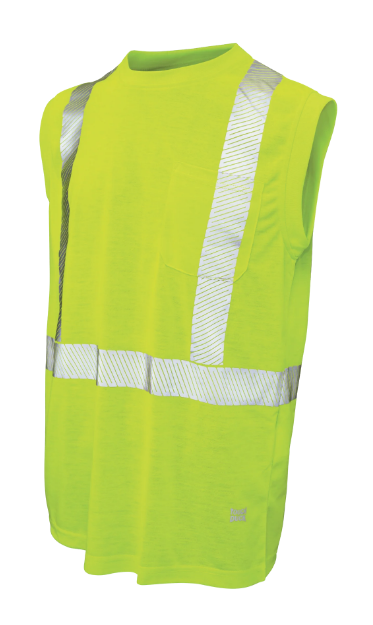 TOUGH DUCK POLYESTER JERSEY SLEEVELESS SAFETY T-SHIRT - ST15