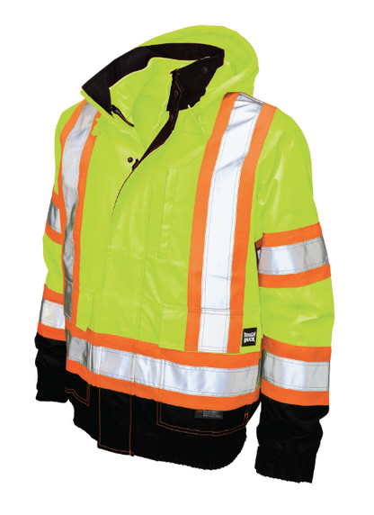 TOUGH DUCK POLY OXFORD 3-IN-1 SAFETY BOMBER WITH FLEECE LINER - S413
