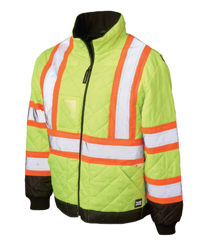 TOUGH DUCK QUILTED SAFETY TRUCKER JACKET - SJ48