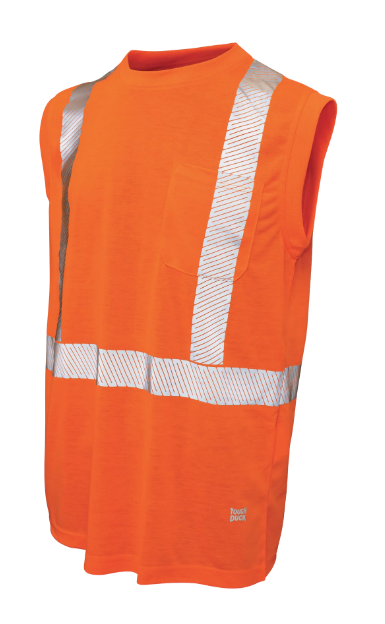 TOUGH DUCK POLYESTER JERSEY SLEEVELESS SAFETY T-SHIRT - ST15
