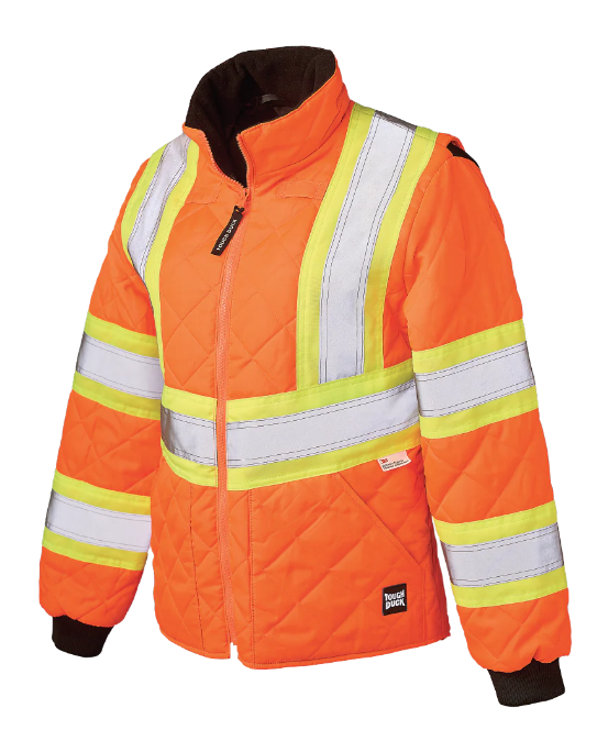 TOUGH DUCK WOMEN'S QUILTED SAFETY FREEZER JACKET - SJ47