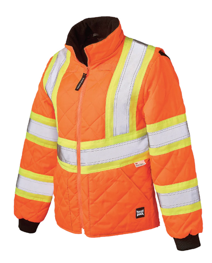 TOUGH DUCK WOMEN'S QUILTED SAFETY FREEZER JACKET - SJ47