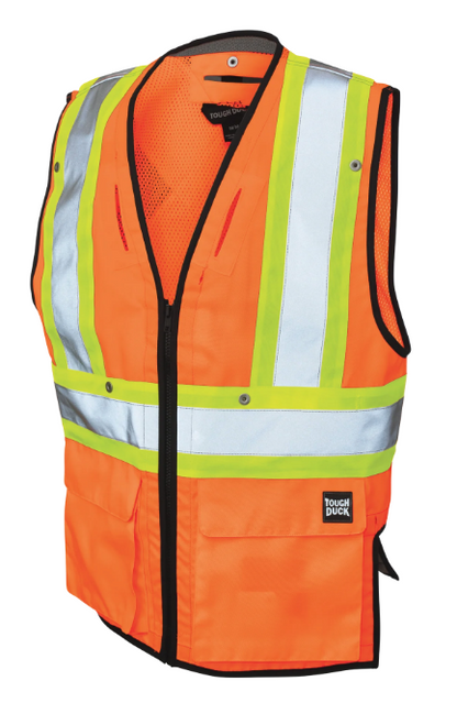 TOUGH DUCK POLY TWILL HARNESS-COMPATIBLE SAFETY VEST -  SV09