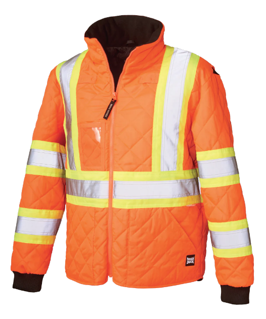 TOUGH DUCK QUILTED SAFETY TRUCKER JACKET - SJ48