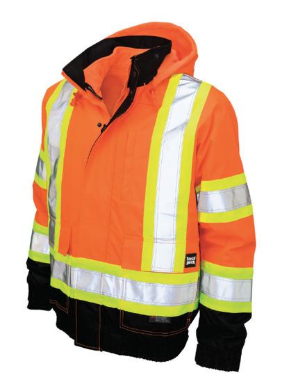 TOUGH DUCK POLY OXFORD 3-IN-1 SAFETY BOMBER WITH FLEECE LINER - S413