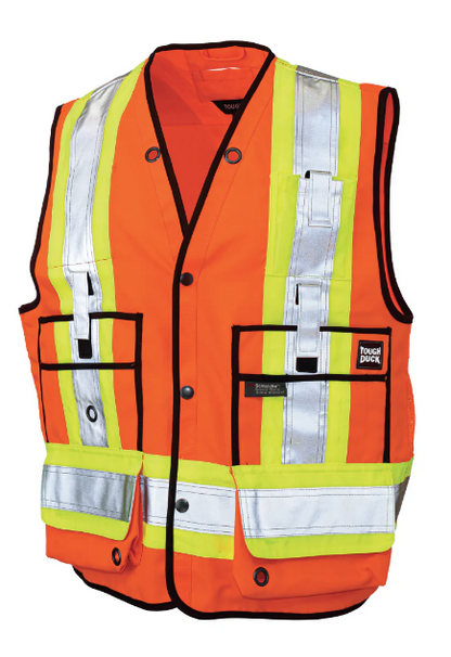 TOUGH DUCK POLY TWILL SURVEYOR SAFETY VEST - S313