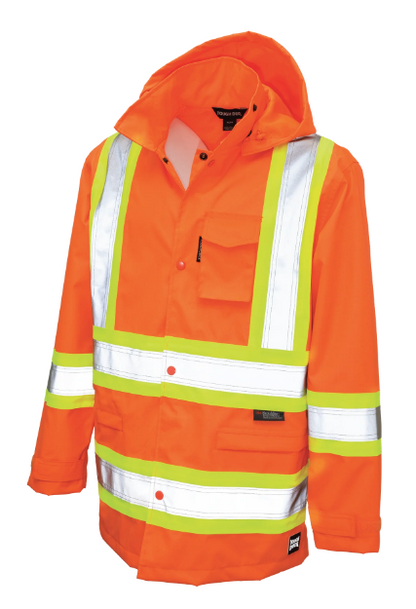 TOUGH DUCK RIPSTOP SAFETY RAIN JACKET -  S372