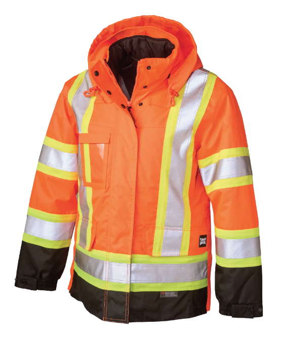 TOUGH DUCK WOMEN'S POLY OXFORD 5-IN-1 SAFETY JACKET - SJ46
