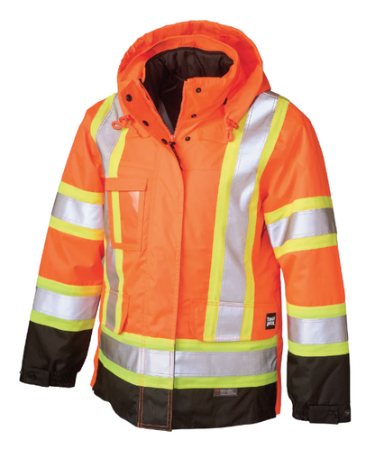 TOUGH DUCK WOMEN'S POLY OXFORD 5-IN-1 SAFETY JACKET - SJ46
