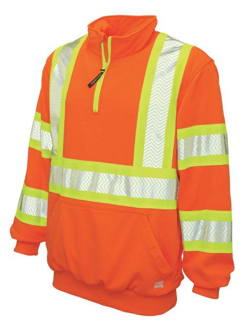 TOUGH DUCK  SJ19 - FLEECE ¼ ZIP SAFETY PULLOVER - SJ19