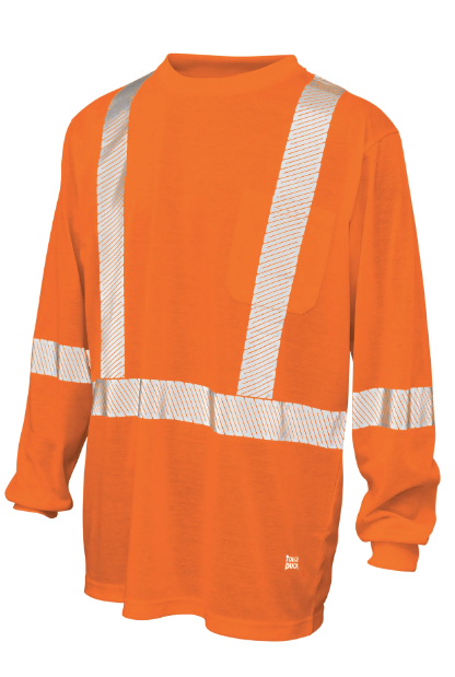 TOUGH DUCK POLYESTER JERSEY LONG-SLEEVE SAFETY T-SHIRT - ST22