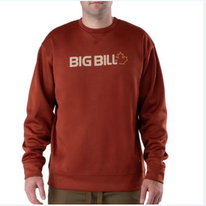 BIG BILL® Technical Fleece Crewneck with Graphic Logo - BBFL70