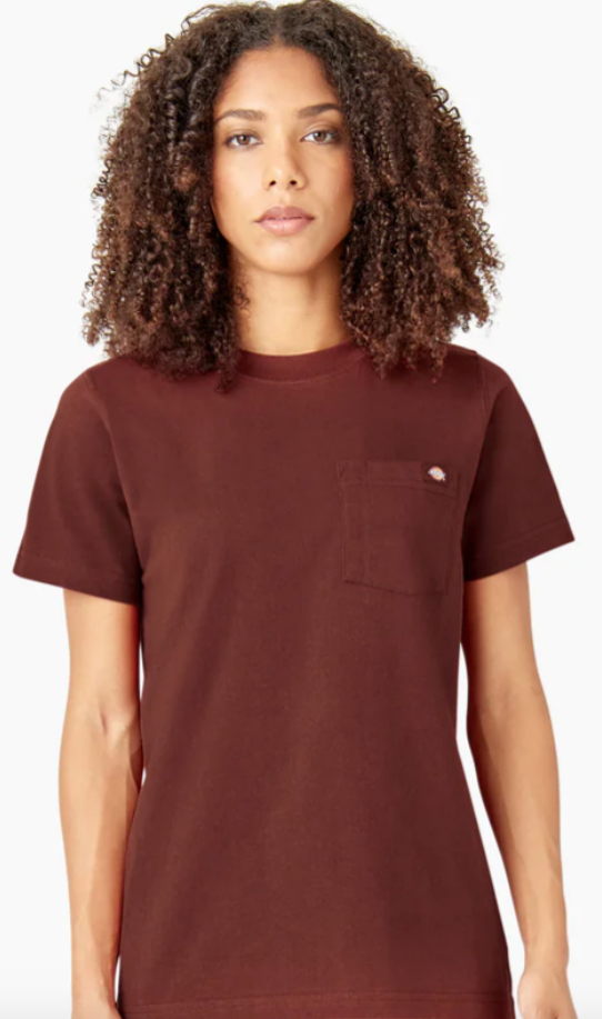 Dickies Women's Heavyweight Short Sleeve Pocket T-Shirt