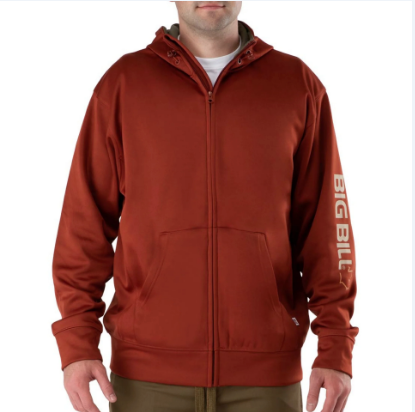 BIG BILL® Technical Fleece Full-Zip Hoodie with Graphic Logo - BBFL90