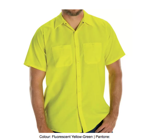 RED KAP® ENHANCED VISIBILITY SHORT SLEEVE RIPSTOP WORK SHIRT - SY24-EHV