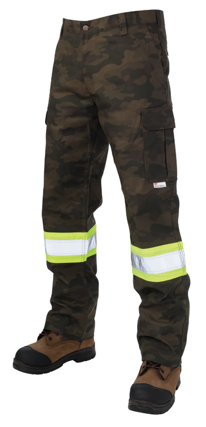 TOUGH DUCK RELAXED-FIT CAMO FLEX DUCK SAFETY CARGO UTILITY PANT - SP04