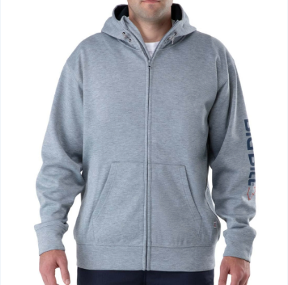 BIG BILL® Technical Fleece Full-Zip Hoodie with Graphic Logo - BBFL90