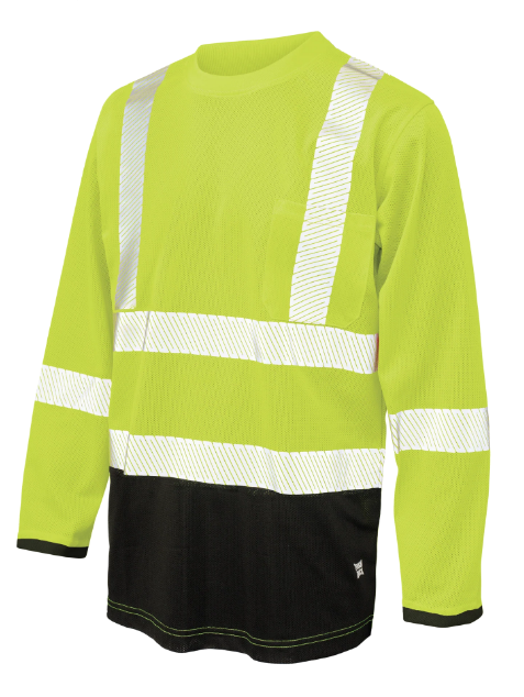 TOUGH DUCK MICRO MESH LONG-SLEEVE SAFETY T-SHIRT WITH POCKET - ST08