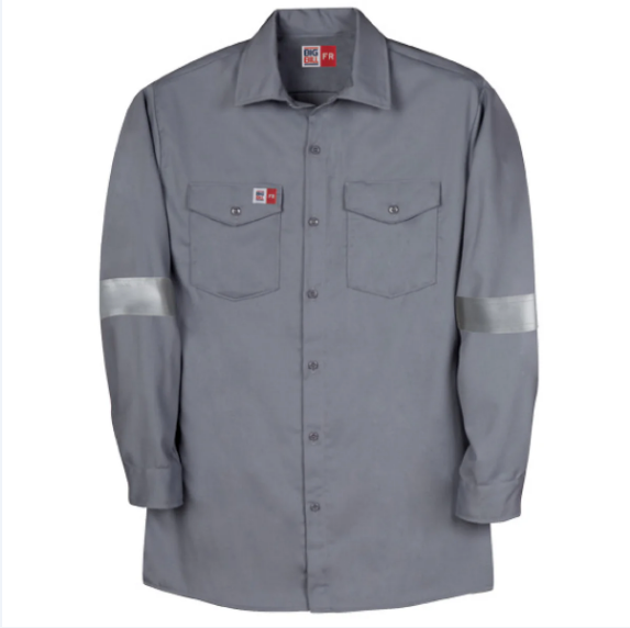 Big Bill® Westex UltraSoft® Flame Resistant Industrial Work Shirt - Gray - TX238US7