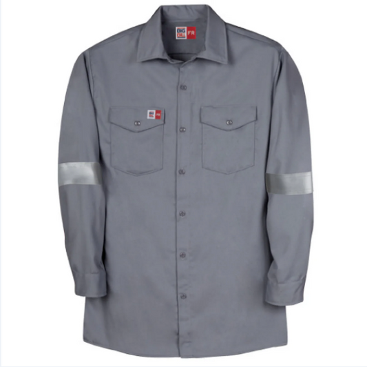 Big Bill® Westex UltraSoft® Flame Resistant Industrial Work Shirt - Gray - TX238US7