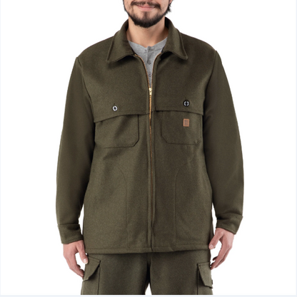 BIG BILL® Merino Wool Zip Front Jacket - Green - 461MER